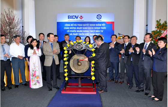 BIDV chính thức tiến hành niêm yết cổ phiếu